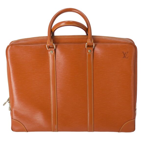 Louis Vuitton Porte Documents Voyage Business Bag M54473 Light Brown Epi